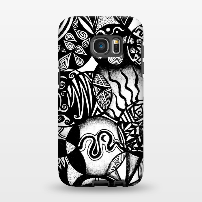 Galaxy S7 EDGE StrongFit Circles and Life by Pom Graphic Design
