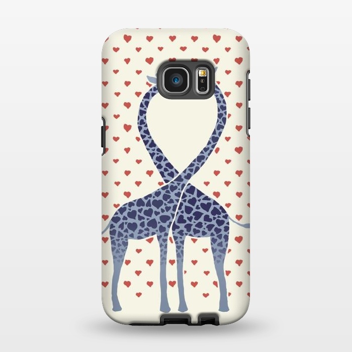 Galaxy S7 EDGE StrongFit Giraffes in Love a Valentine's Day illustration by Micklyn Le Feuvre