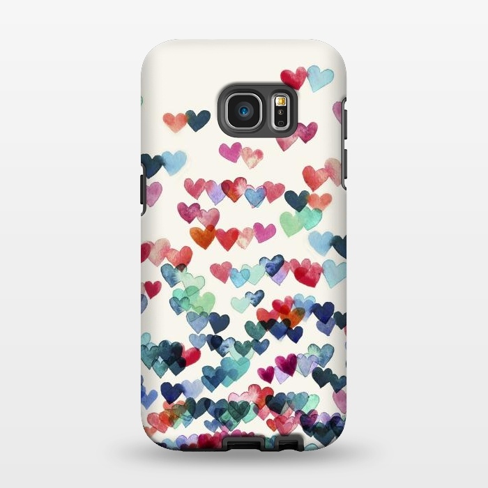 Galaxy S7 EDGE StrongFit Heart Connections a watercolor painting by Micklyn Le Feuvre