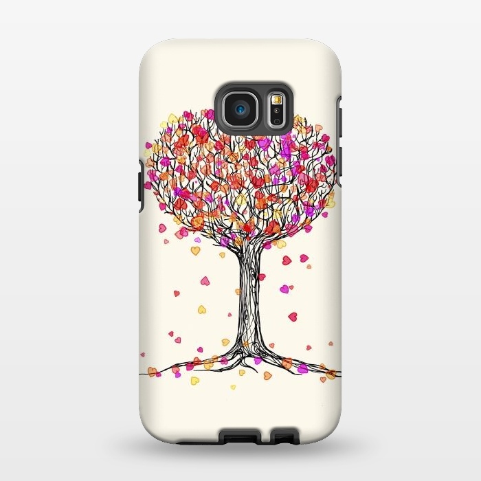 Galaxy S7 EDGE StrongFit Love in the Fall Heart Tree Illustration by Micklyn Le Feuvre