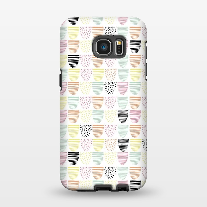 Galaxy S7 EDGE StrongFit Scandi Doodle by Alice Perry Designs