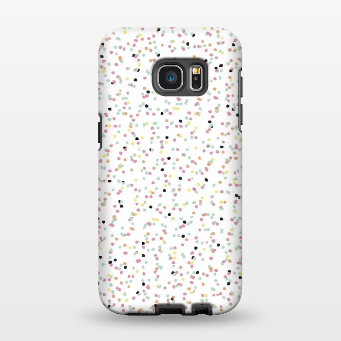 Galaxy S7 EDGE StrongFit Speckled Rain by Alice Perry Designs