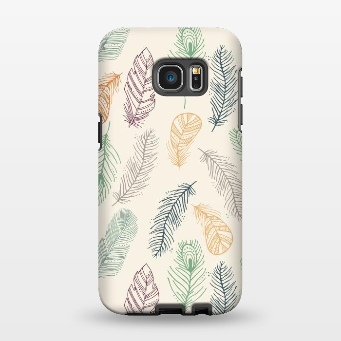 Galaxy S7 EDGE StrongFit Feathers by TracyLucy Designs