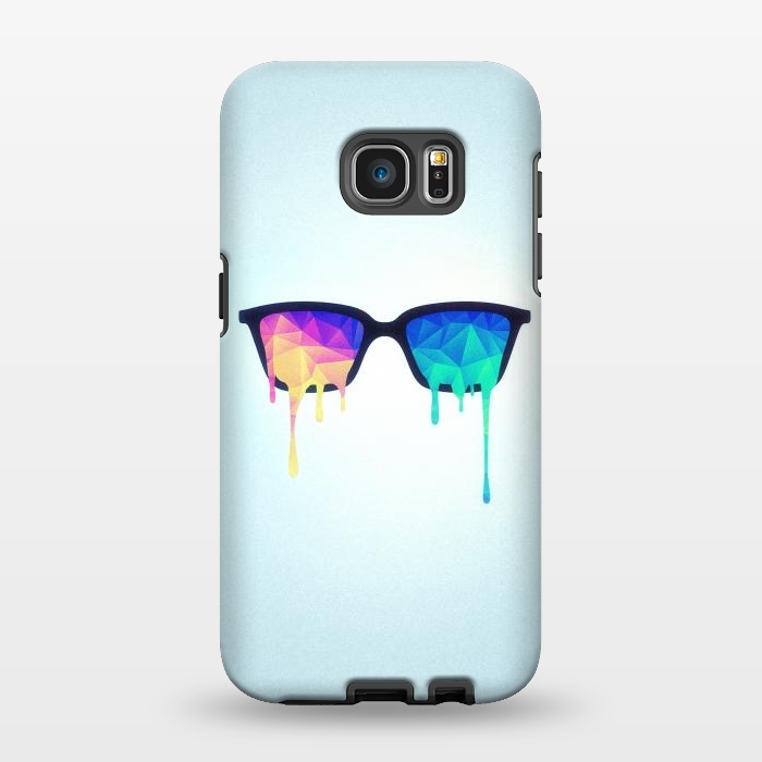 Galaxy S7 EDGE StrongFit Psychedelic Nerd Glasses with Melting lsdtrippy by Philipp Rietz