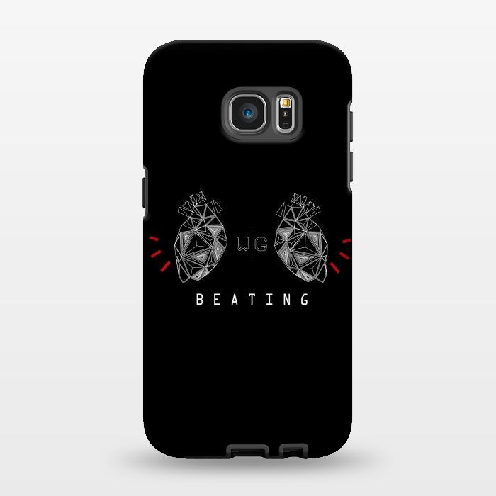 Galaxy S7 EDGE StrongFit Hearts Black Capicúa by W-Geometrics