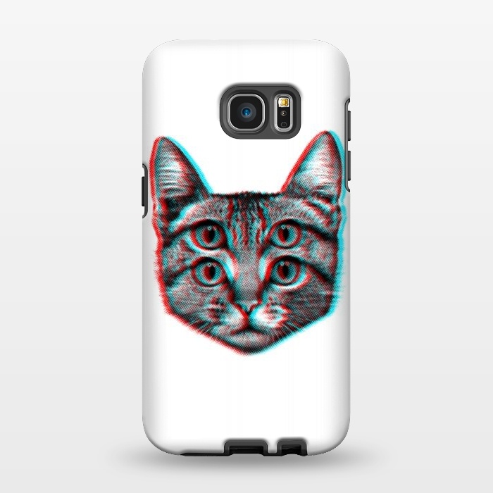 Galaxy S7 EDGE StrongFit 3D Cat by Mitxel Gonzalez