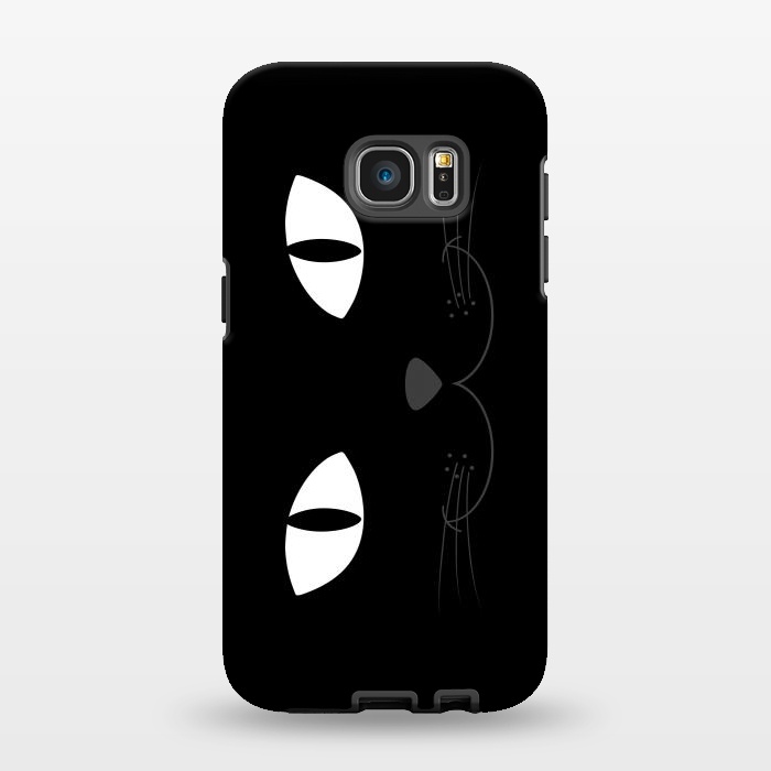 Galaxy S7 EDGE StrongFit Black Cat by Mitxel Gonzalez