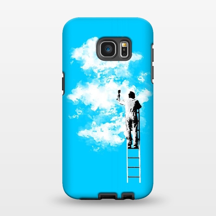 Galaxy S7 EDGE StrongFit Painting clouds by Mitxel Gonzalez