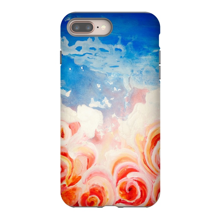 iPhone 7 plus StrongFit Peachy Roses by ANoelleJay