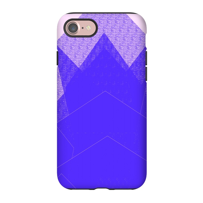 iPhone 7 StrongFit Sunset Mountain Blue by ANoelleJay