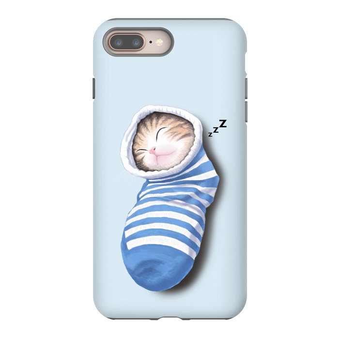iPhone 7 plus StrongFit Cat in The Sock by Tummeow