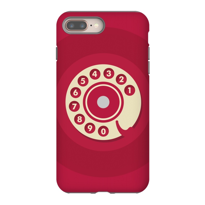 iPhone 7 plus StrongFit Vintage Red Telephone by Dellán