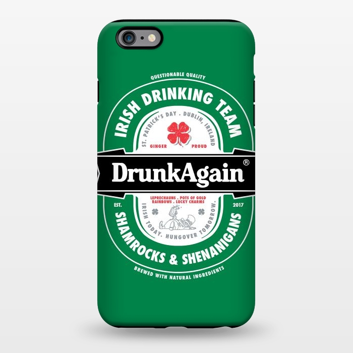 iPhone 6/6s plus StrongFit DrunkAgain Beer Label by Vó Maria