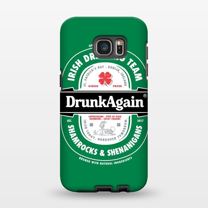 Galaxy S7 EDGE StrongFit DrunkAgain Beer Label by Vó Maria
