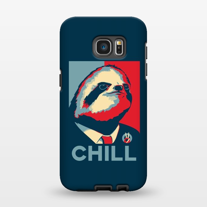 Galaxy S7 EDGE StrongFit Sloth For President by Grant Stephen Shepley