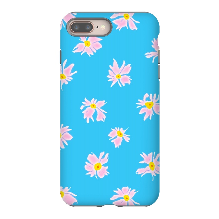 iPhone 7 plus StrongFit Pink Snow & Sky by Bettie * Blue