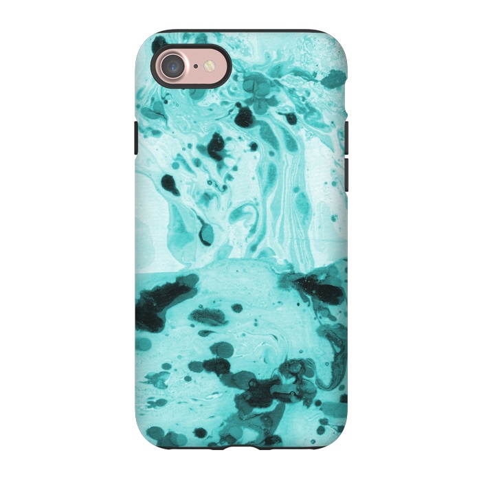 iPhone 7 StrongFit Turquoise Marble by Laura Grant