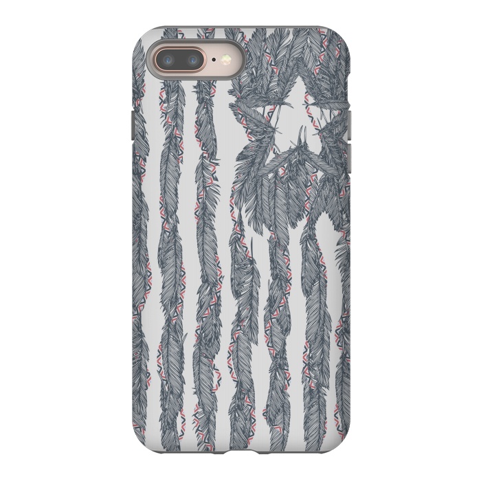 iPhone 7 plus StrongFit America Feather Flag by Sitchko