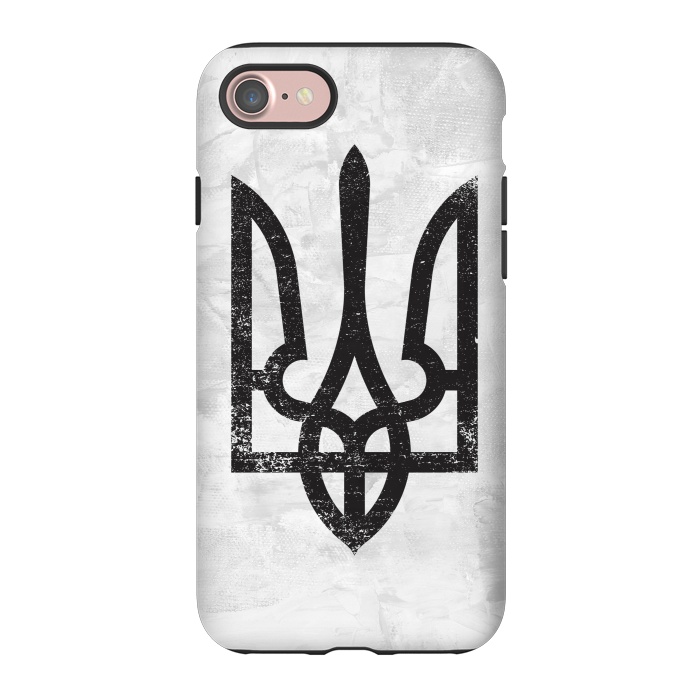 iPhone 7 StrongFit Ukraine White Grunge by Sitchko