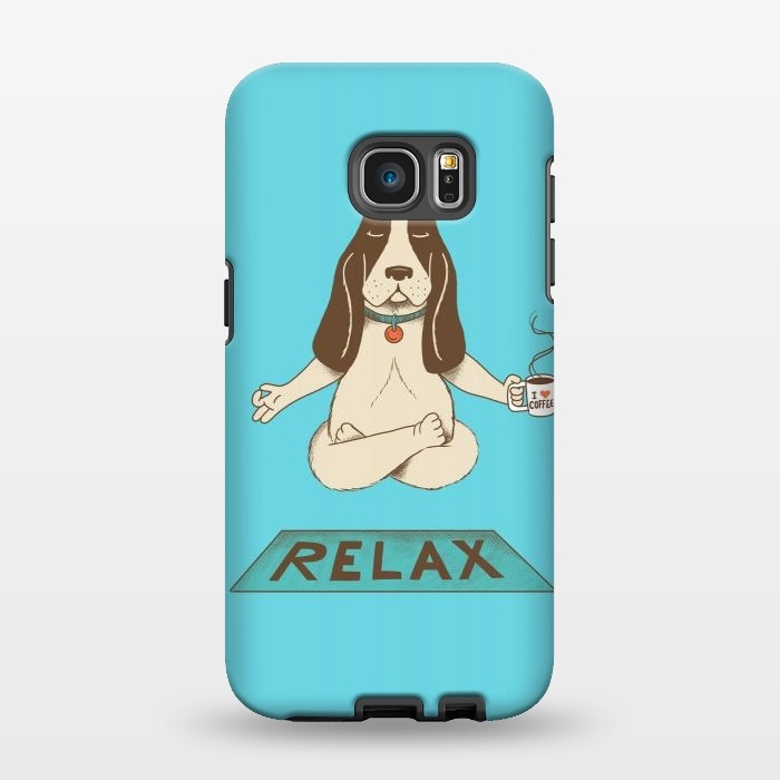 Galaxy S7 EDGE StrongFit Dog Relax by Coffee Man