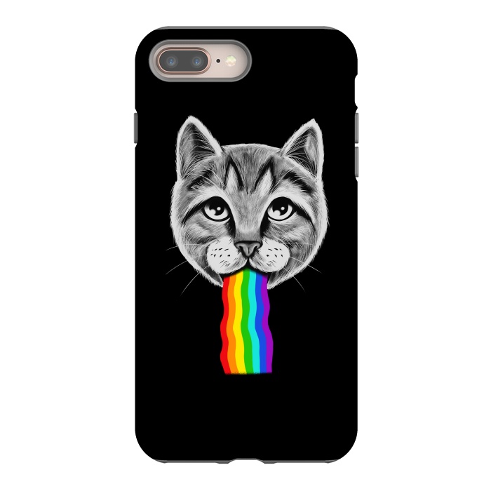 iPhone 7 plus StrongFit Cat rainbow by Coffee Man