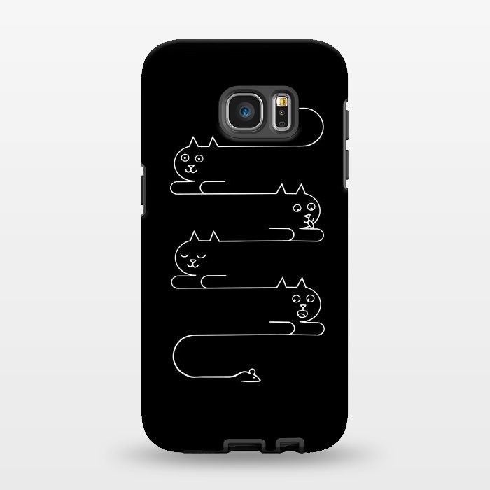 Galaxy S7 EDGE StrongFit Cats Line by Coffee Man