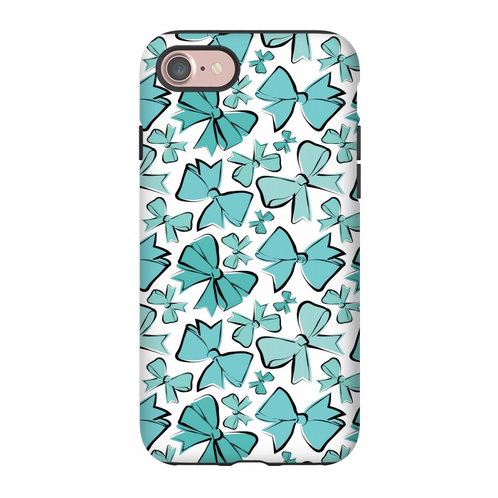 iPhone 7 StrongFit Blue Bows by Martina