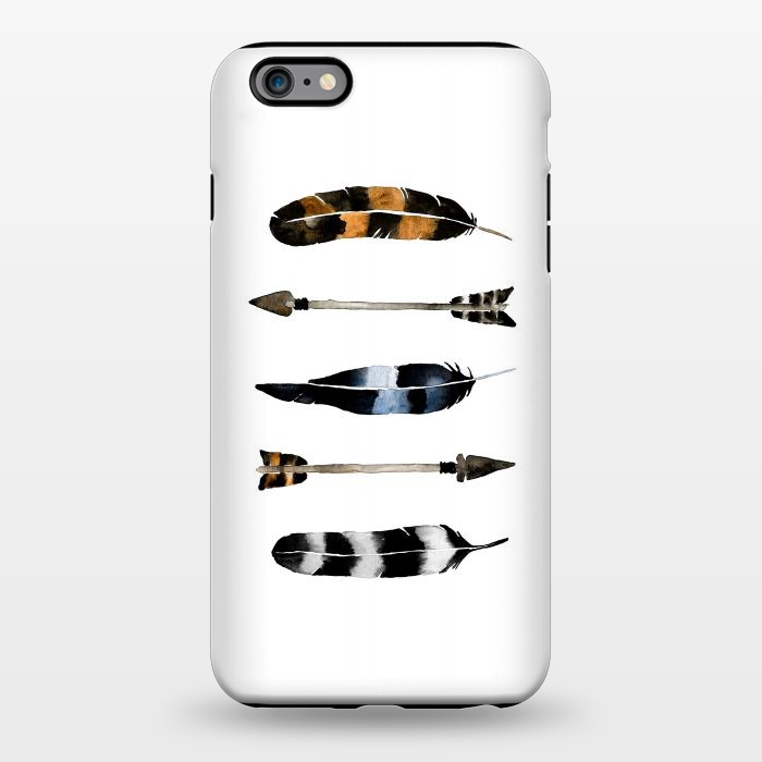 iPhone 6/6s plus StrongFit Flint & Feathers by Amaya Brydon
