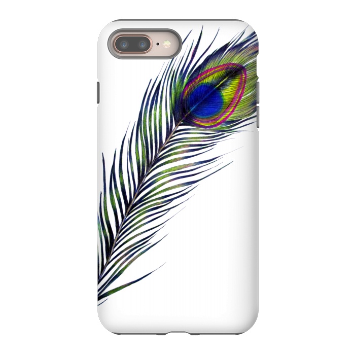 iPhone 7 plus StrongFit The Peacock's Feather by ECMazur 
