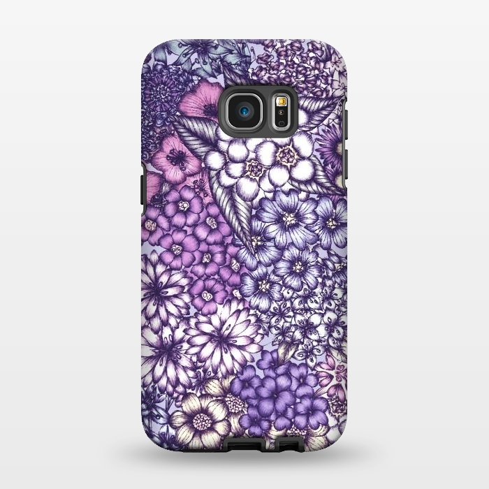 Galaxy S7 EDGE StrongFit Faded Blossoms by ECMazur 