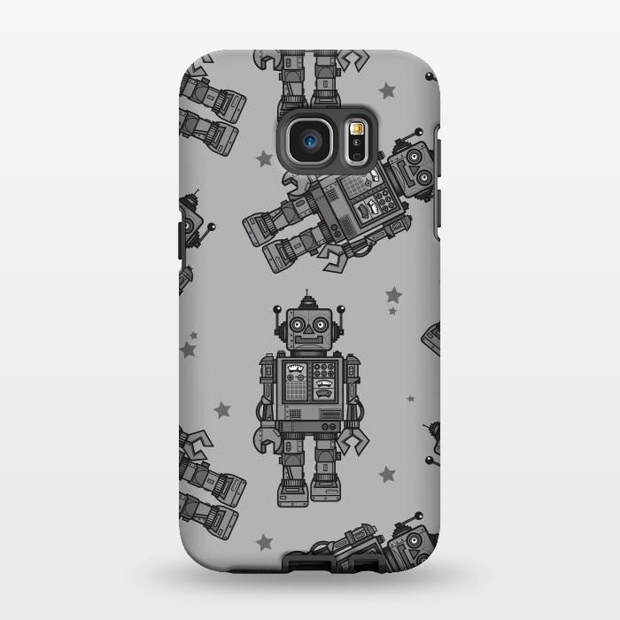 Galaxy S7 EDGE StrongFit A Vintage Robot Friend Pattern  by Wotto