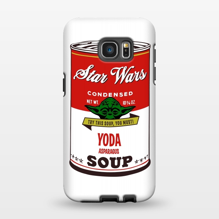 Galaxy S7 EDGE StrongFit Star Wars Campbells Soup Yoda by Alisterny