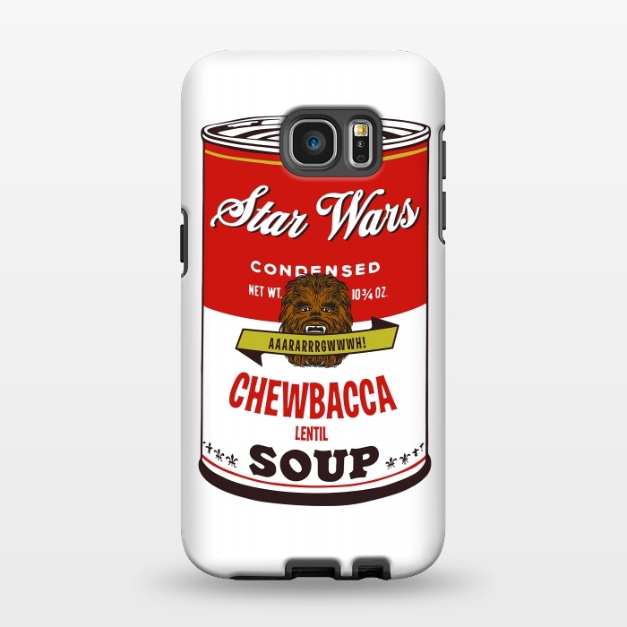 Galaxy S7 EDGE StrongFit Star Wars Campbells Soup Chewbacca by Alisterny