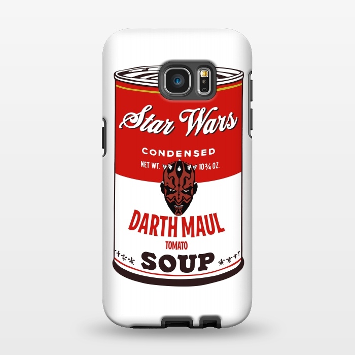 Galaxy S7 EDGE StrongFit Star Wars Campbells Soup Darth Maul by Alisterny