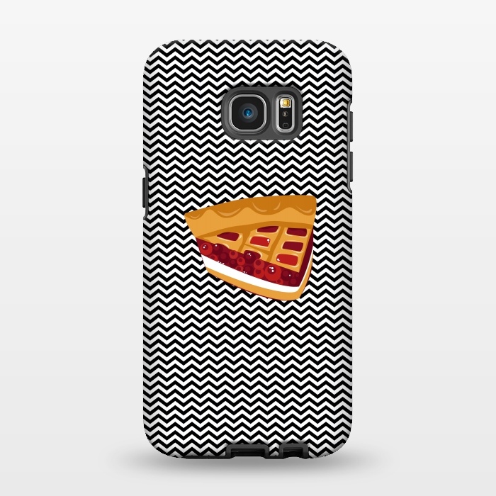 Galaxy S7 EDGE StrongFit Twin Peaks Black Lodge Pie by Alisterny