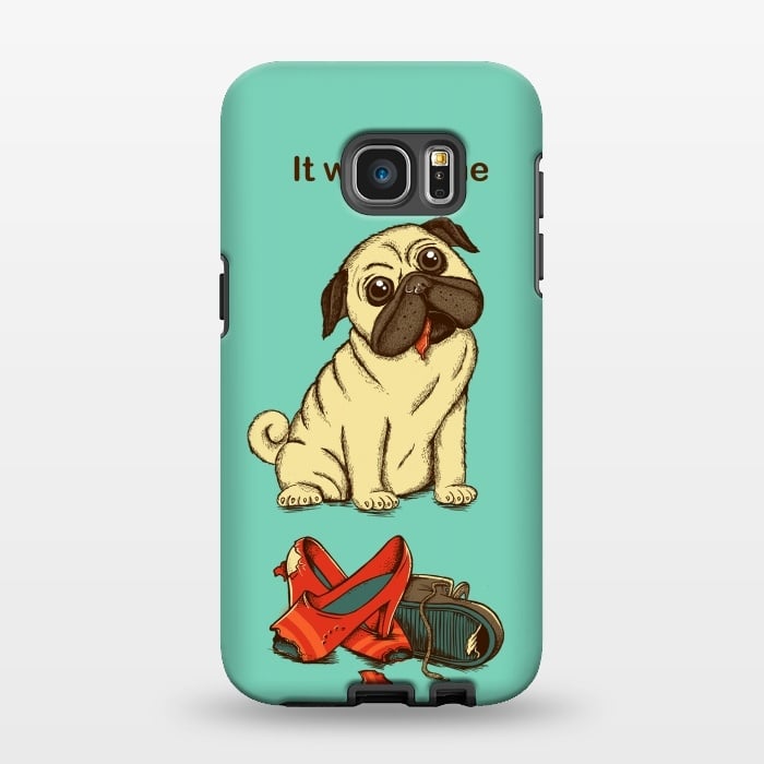 Galaxy S7 EDGE StrongFit Dog And Shoes by Coffee Man