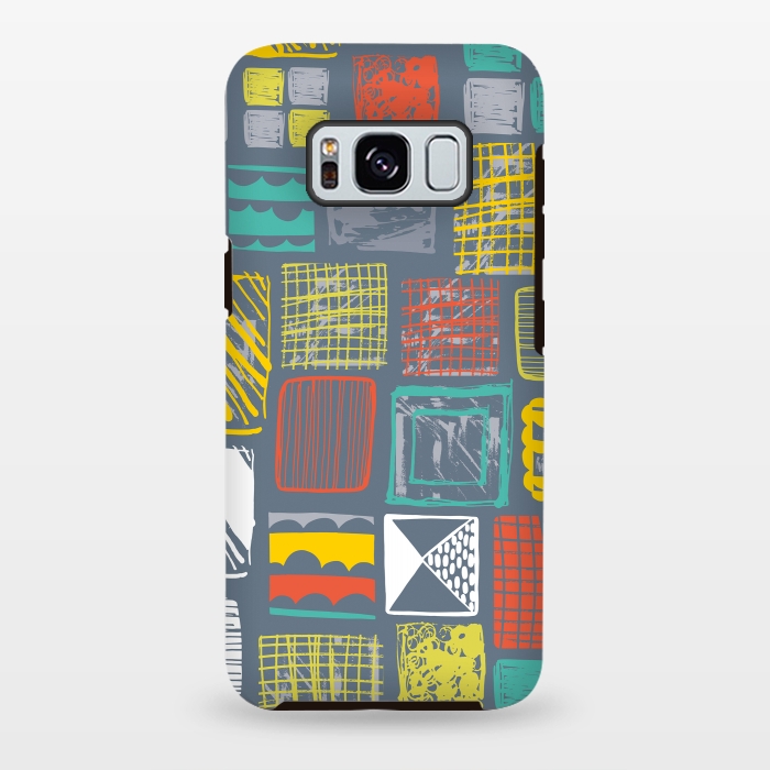 Galaxy S8 plus StrongFit Square Metropolis Leaves by Rachael Taylor