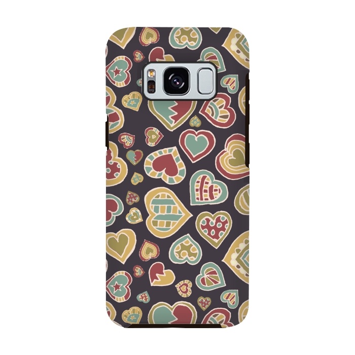 Galaxy S8 StrongFit I Heart Doodling by Micklyn Le Feuvre