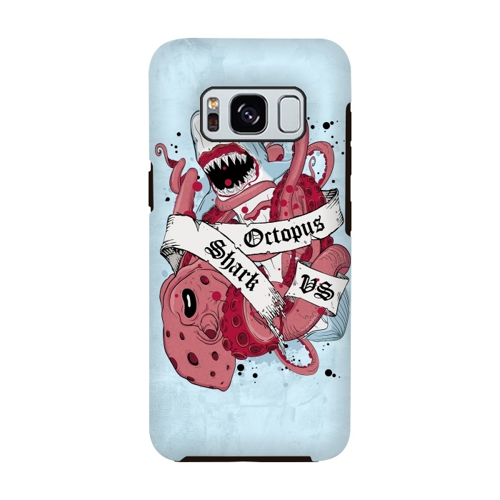 Galaxy S8 StrongFit Shark vs Octopus by Sitchko