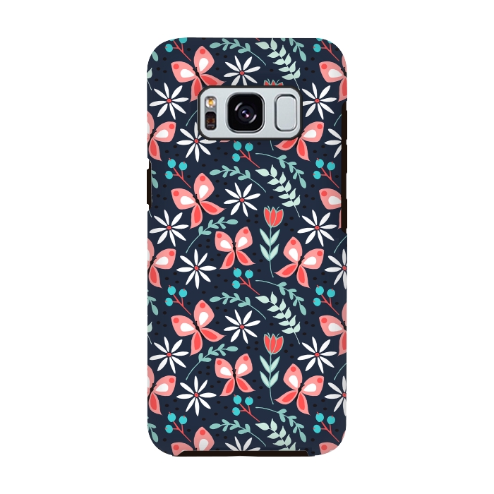 Galaxy S8 StrongFit Midnight Butterfly by Dunia Nalu