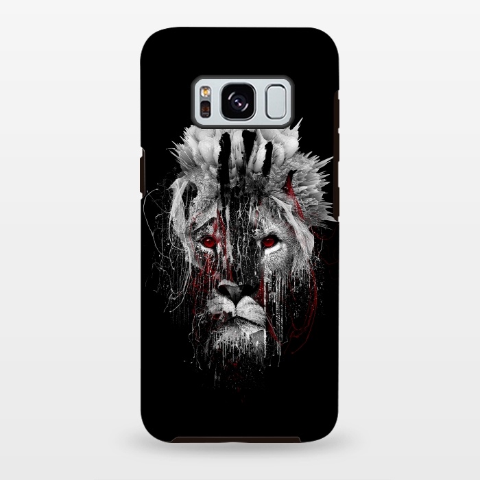 Galaxy S8 plus StrongFit Lion BW by Riza Peker