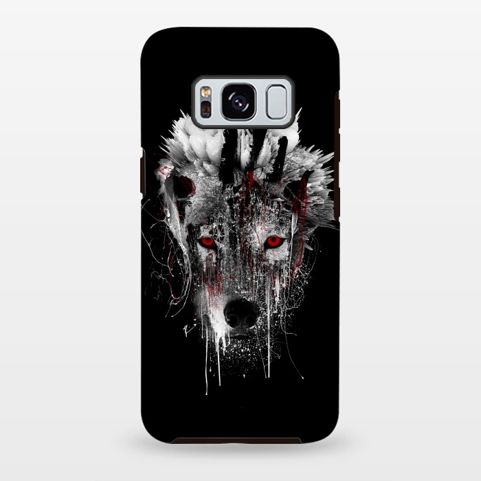 Galaxy S8 plus StrongFit Wolf BW by Riza Peker