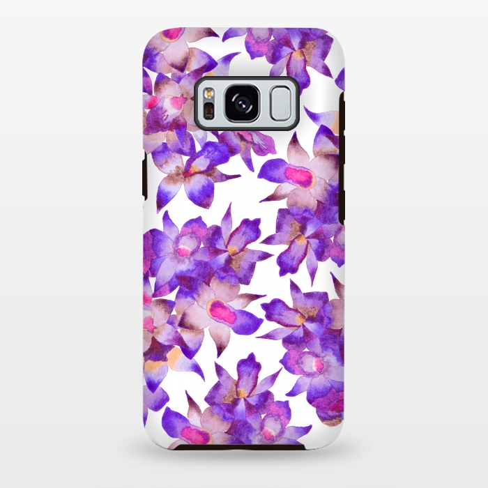 Galaxy S8 plus StrongFit Vintage Floral Violet by Amaya Brydon