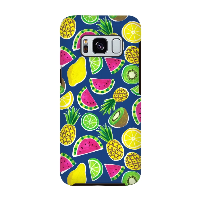 Galaxy S8 StrongFit painted fruit salad by Laura Grant