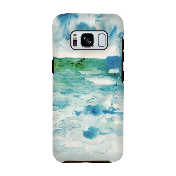 Galaxy S8 StrongFit Miami Beach Watercolor #6 by ANoelleJay