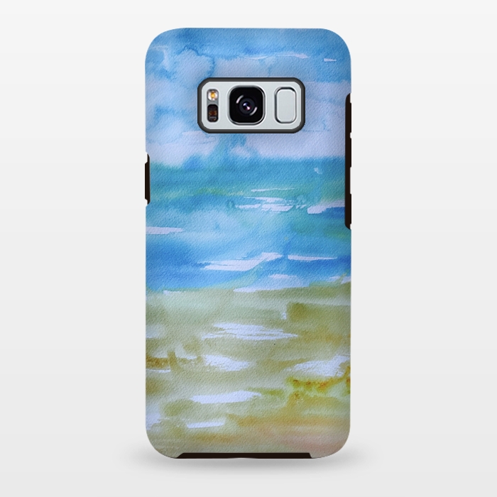Galaxy S8 plus StrongFit Miami Beach Watercolor #1 by ANoelleJay