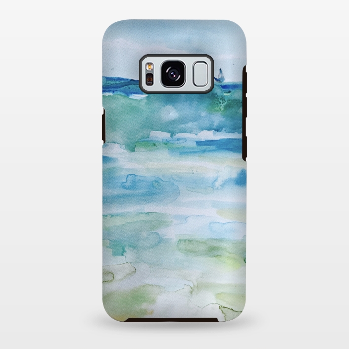 Galaxy S8 plus StrongFit Miami Beach Watercolor #7 by ANoelleJay