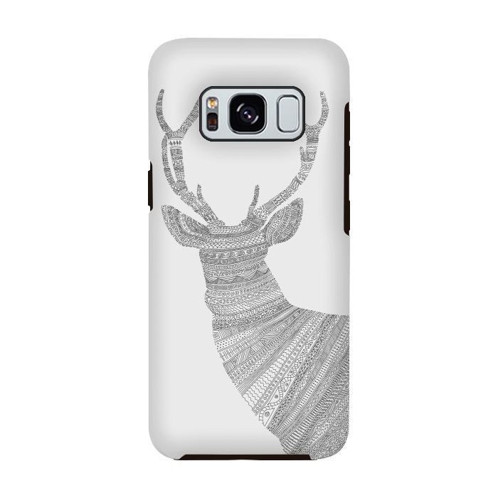 Galaxy S8 StrongFit Stag Grey Poster grey by Florent Bodart
