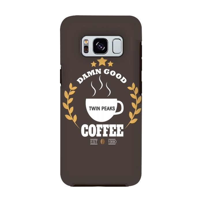 Galaxy S8 StrongFit Twin Peaks Damn Good Coffee by Alisterny