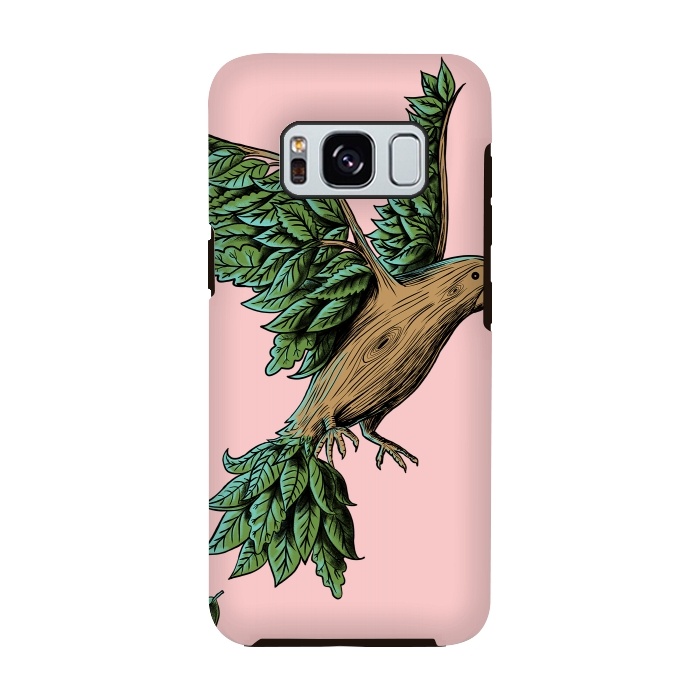 Galaxy S8 StrongFit Wood Bird by Coffee Man